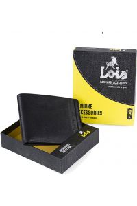 Πορτοφόλι Ανδρικό Δερμάτινο Lois 202687-01 Μαύρο