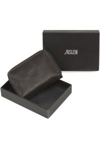 Πορτοφόλι με Μπρελόκ Ανδρικό JASLEN με RFID Δερμάτινο Καφέ 204243-02