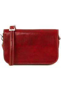 Γυναικείο Τσαντάκι Ώμου Δερμάτινο Tuscany Leather TL141713 Κόκκινο