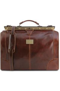 Ιατρική Τσάντα Δερμάτινη Madrid Small Tuscany Leather TL1023 Καφέ