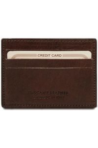 Δερμάτινη θήκη για Επαγγελματικές / Πιστωτικές κάρτες Tuscany Leather TL140805 Καφέ σκούρο