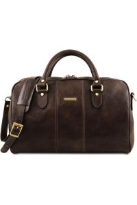 Σάκος ταξιδίου δερμάτινος  Lisbona Small size Tuscany Leather TL141658 Καφέ σκούρο