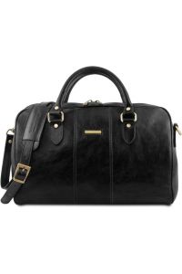 Σάκος ταξιδίου δερμάτινος  Lisbona Small size Tuscany Leather TL141658 Μαύρο