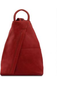 Γυναικείο Τσαντάκι Δερμάτινο Shanghai Tuscany Leather TL140963 Κόκκινο