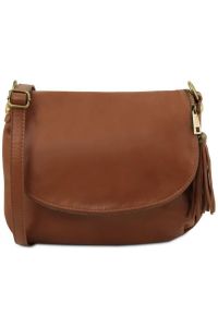 Γυναικεία Τσάντα Δερμάτινη Tuscany Leather TL141223 Κανελί
