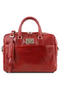 Τσάντα Laptop Δερμάτινη Urbino 15.6 ίντσες Tuscany Leather TL141241 Κόκκινο