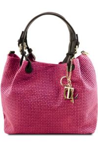 Γυναικεία τσάντα δερμάτινη Tuscany Leather TL141573 Φούξια
