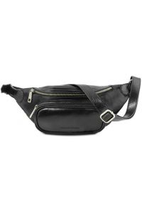 Ανδρικό Τσαντάκι Μέσης Δερμάτινο Tuscany Leather TL141797 Μαύρο