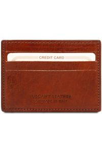 Δερμάτινη θήκη για Επαγγελματικές / Πιστωτικές κάρτες Tuscany Leather TL141011 Καφέ