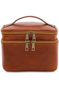 Τσαντάκι Καλλυντικών Δερμάτινο Eliot Tuscany Leather TL142045 Μελί