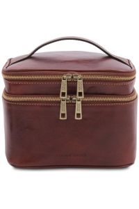 Τσαντάκι Καλλυντικών Δερμάτινο Eliot Tuscany Leather TL142045 Καφέ