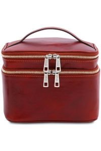 Τσαντάκι Καλλυντικών Δερμάτινο Eliot Tuscany Leather TL142045 Κόκκινο