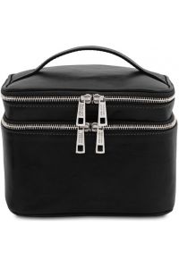Τσαντάκι Καλλυντικών Δερμάτινο Eliot Tuscany Leather TL142045 Μαύρο
