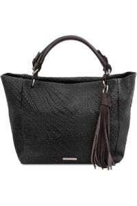Γυναικεία Τσάντα Δερμάτινη Tuscany Leather TL142066 Μαύρο