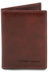 Δερμάτινη θήκη για Επαγγελματικές / Πιστωτικές κάρτες Tuscany Leather TL142063 Καφέ