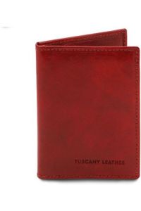 Δερμάτινη θήκη για Επαγγελματικές / Πιστωτικές κάρτες Tuscany Leather TL142063 Κόκκινο