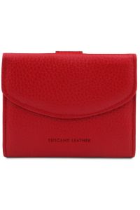 Γυναικείο Πορτοφόλι Δερμάτινο Calliope Tuscany Leather TL142058 Κόκκινο lipstick