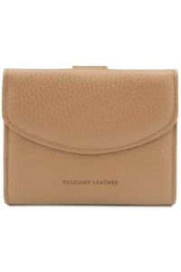 Γυναικείο Πορτοφόλι Δερμάτινο Calliope Tuscany Leather TL142058 Σαμπανιζέ