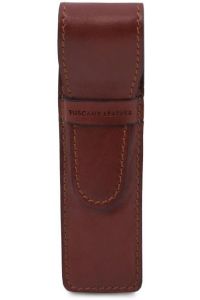 Δερμάτινη θήκη μονή για στυλό / πένα Tuscany Leather TL142131 Καφέ