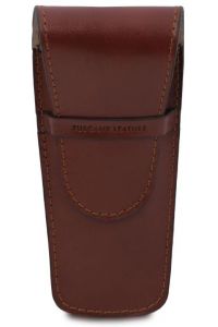 Δερμάτινη θήκη για στυλό ή πένα διπλή Tuscany Leather TL142130 Καφέ