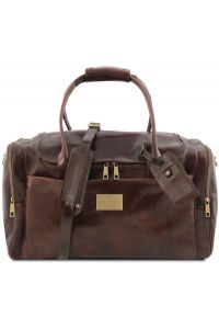 Σάκος ταξιδίου δερμάτινος Voyager Medium Size Tuscany Leather TL142141 Καφέ σκούρο