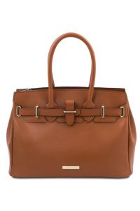 Γυναικεία Τσάντα Δερμάτινη Tuscany Leather TL142174 Κονιάκ