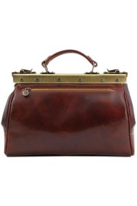 Ιατρική Τσάντα Δερμάτινη Mona Lisa Tuscany Leather TL10034 Καφέ