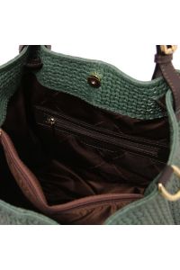 Γυναικεία τσάντα δερμάτινη Tuscany Leather TL141573 Κυπαρισσί