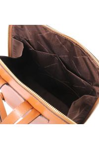 Τσάντα Πλάτης Δερμάτινη TL Bag Tuscany Leather TL141631 Κονιάκ