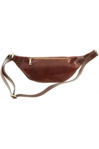 Ανδρικό Τσαντάκι Μέσης Δερμάτινο Tuscany Leather TL141797 Καφέ