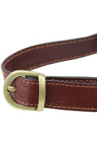 Ανδρικό Τσαντάκι Μέσης Δερμάτινο Tuscany Leather TL141797 Καφέ