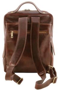 Ανδρική Τσάντα Πλάτης Δερμάτινη Bangkok 13.3 ίντσες Tuscany Leather TL141793 Καφέ