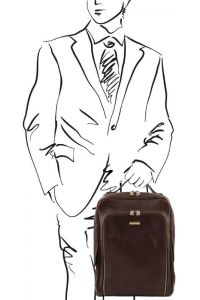 Ανδρική Τσάντα Πλάτης Δερμάτινη Bangkok 13.3 ίντσες Tuscany Leather TL141793 Καφέ σκούρο