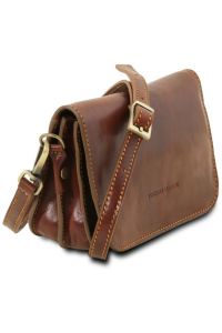 Γυναικείο Τσαντάκι Ώμου Δερμάτινο Tuscany Leather TL141713 Καφέ