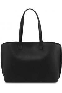 Γυναικεία Τσάντα Ώμου Δερμάτινη Tuscany Leather TL141828 Μαύρο
