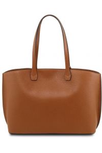 Γυναικεία Τσάντα Ώμου Δερμάτινη Tuscany Leather TL141828 Κονιάκ