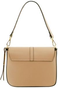 Γυναικεία τσάντα δερμάτινη Nausica Tuscany Leather TL141598 Σαμπανιζέ