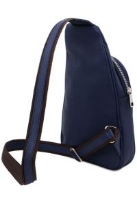 Ανδρικό Τσαντάκι Δερμάτινο Albert Tuscany Leather TL142022 Μπλε σκούρο