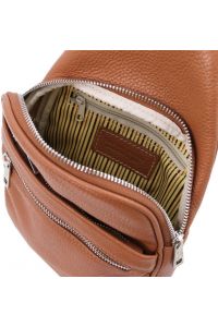 Ανδρικό Τσαντάκι Δερμάτινο Albert Tuscany Leather TL142022 Κονιάκ