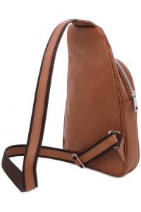 Ανδρικό Τσαντάκι Δερμάτινο Albert Tuscany Leather TL142022 Κονιάκ