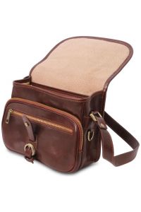 Γυναικεία Τσάντα Ώμου Δερμάτινη Alessia Tuscany Leather TL142020 Καφέ