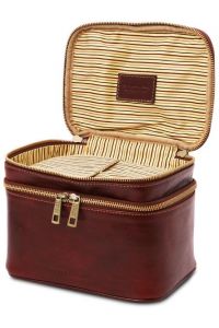 Τσαντάκι Καλλυντικών Δερμάτινο Eliot Tuscany Leather TL142045 Καφέ