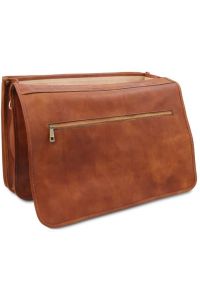 Επαγγελματική Τσάντα Δερμάτινη Ancona 17 ίντσες Tuscany Leather TL142073 Φυσικό