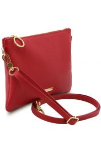 Γυναικείο Τσαντάκι Δερμάτινο Tuscany Leather TL142029 Κόκκινο lipstick
