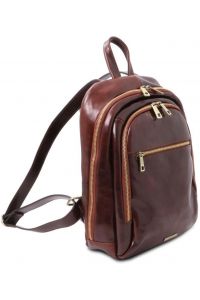 Τσάντα Πλάτης Δερμάτινη Perth Tuscany Leather TL142049 Καφέ