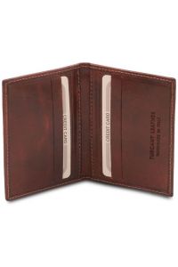 Δερμάτινη θήκη για Επαγγελματικές / Πιστωτικές κάρτες Tuscany Leather TL142063 Καφέ