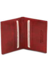 Δερμάτινη θήκη για Επαγγελματικές / Πιστωτικές κάρτες Tuscany Leather TL142063 Κόκκινο