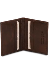 Δερμάτινη θήκη για Επαγγελματικές / Πιστωτικές κάρτες Tuscany Leather TL142063 Καφέ σκούρο