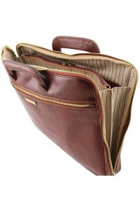 Επαγγελματική Τσάντα Δερμάτινη Caserta Tuscany Leather TL142070 Καφέ