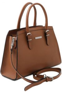 Γυναικεία Τσάντα Δερμάτινη Tuscany Leather TL142147 Κονιάκ